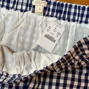 J.Crew sidewalk gingham skirt NWT